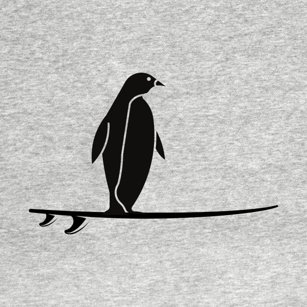 Surfing Penguin Surf Lover Gift by Seedsplash